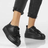 Leather shoes Filippo DP6116/24 BK black