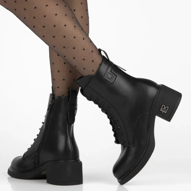 Leather ankle boots Filippo DBT7188/25 BK black