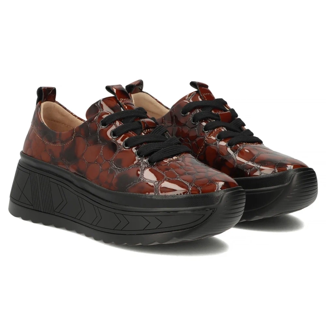 Leather sneakers Filippo DP6427/26 BR CR brown