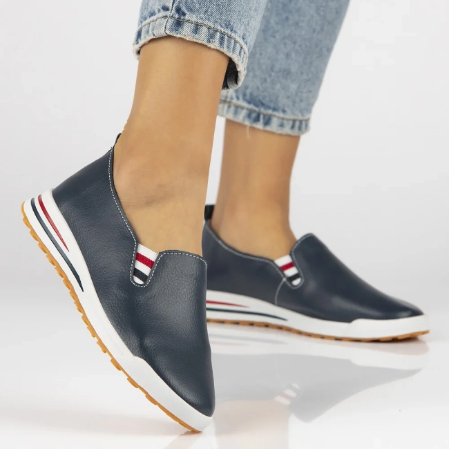 Leather shoes Filippo DP3510/24 NV navy blue