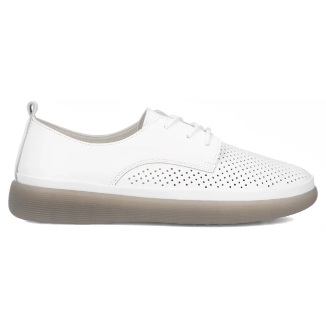 Skórzane półbuty Filippo DP6788/25 WH białe