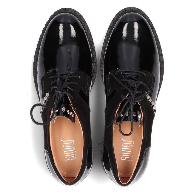 Skórzane półbuty Simen 4409A czarne