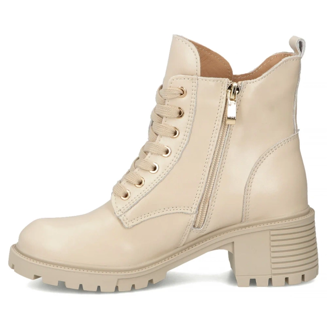 Leather ankle boots Filippo DBT7133/25 BE beige