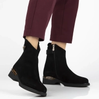 Leather ankle boots Filippo DBT7182/25 BK black