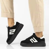 Leather sneakers Filippo DP7175/25 BK black