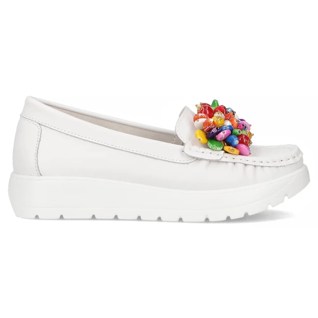 Leather loafers Filippo DP6828/25 WH white