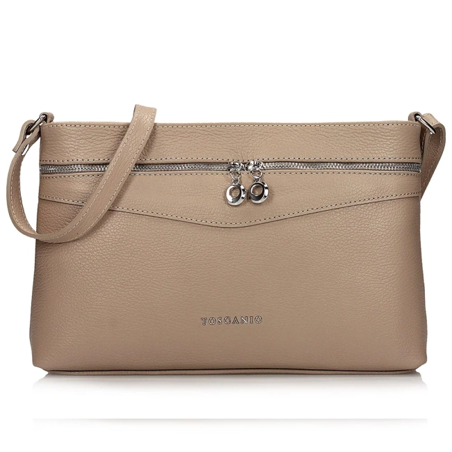 Leather handbag Toscanio G49 beige