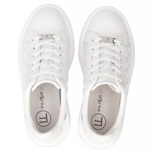Leather sneakers Filippo DP7285/25 WH white