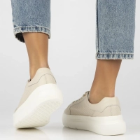 Skórzane sneakersy Filippo DP6731/25 BE beżowe