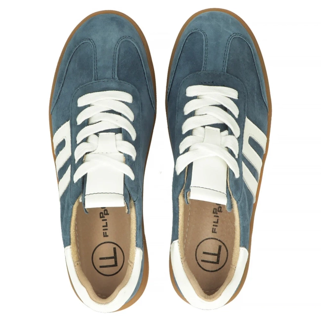 Leather sneakers Filippo DP6742/25 BL blue