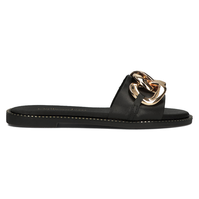Leather Slippers Filippo LH-180 black