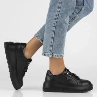 Skórzane sneakersy Filippo DP6382/24 BK czarne