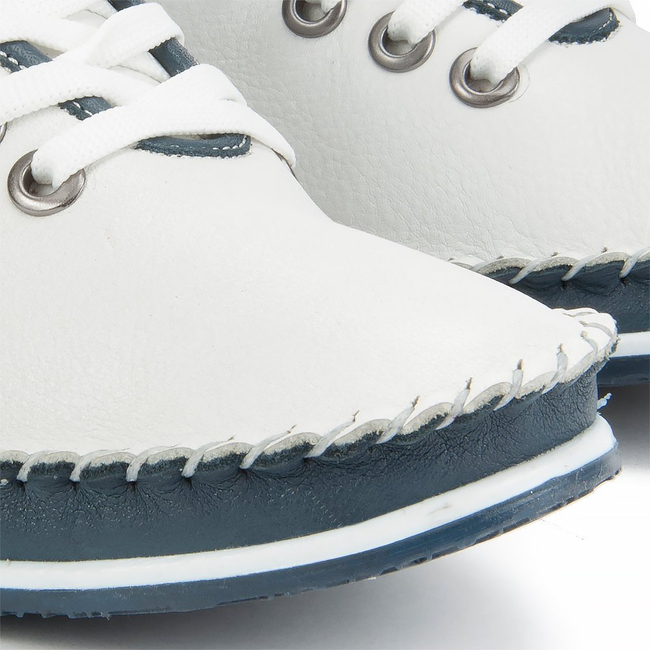 Lanqier 40C128 White/Navy Blue shoes