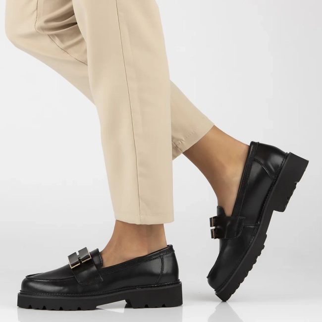 Leather shoes Filippo DP6450/24 BK black