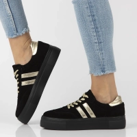 Skórzane sneakersy Filippo DP6841/25 BK GO czarne