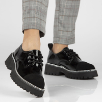 Leather shoes Filippo DP4581/23 BK black