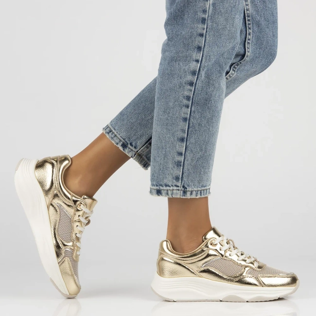 Leather sneakers Filippo DP6723/25 GO gold
