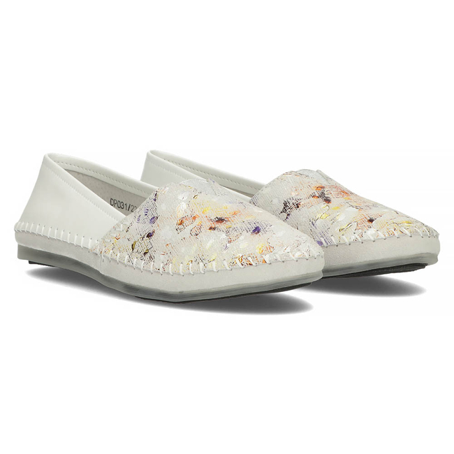 Leather shoes Filippo DP031/22 WH YL white