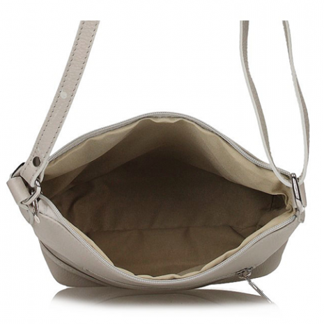 Handbag Toscanio Leather Messenger Bag C10 light grey