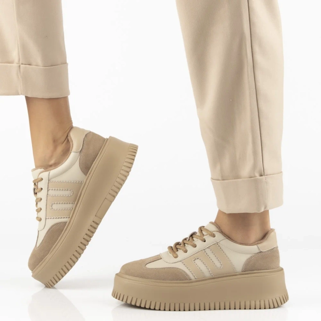 Leather sneakers Filippo DP7111/25 BE Beige