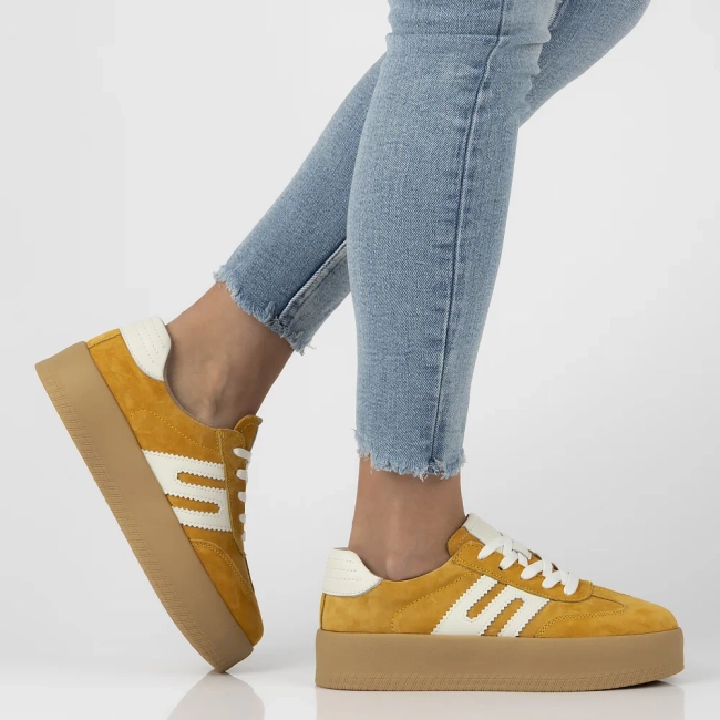 Leather sneakers Filippo DP6994/25 YL yellow