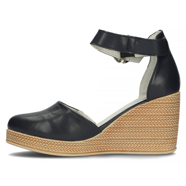 Leather sandals Filippo DP3519/22 NV navy blue