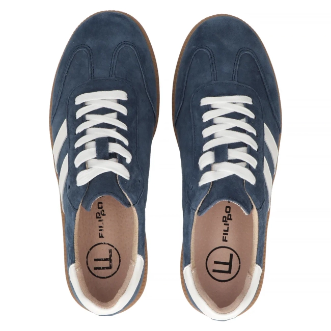 Leather sneakers Filippo DP6741/25 NV navy