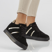 Leather Sneakers Filippo DP3549/22 BK black