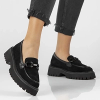 Leather shoes Filippo DP6486/24 BK black