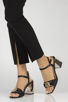 Sandały na obcasie Filippo DS4502/23 BK czarne