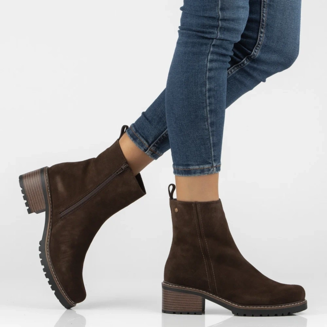 Leather heeled ankle boots Filippo DBT7930/26 D BR brown