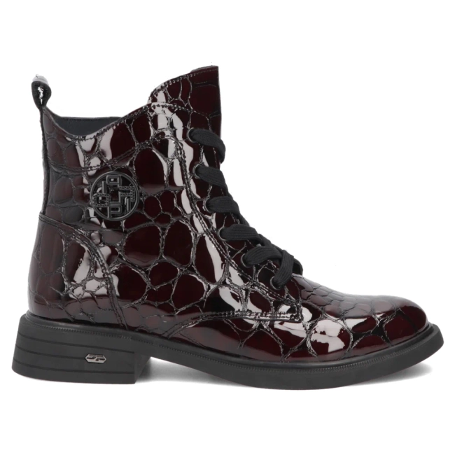 Leather ankle boots Filippo DBT7965/26 BG CR burgundy