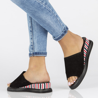 Leather slippers Filippo DK3615/22 BK black