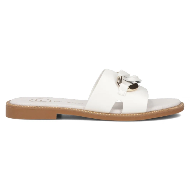 Klapki Filippo DK6218/24 WH białe