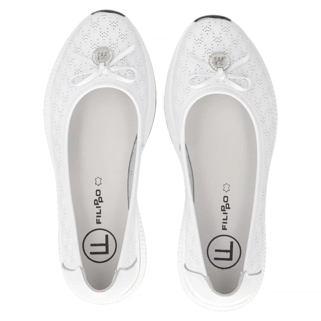 Leather shoes Filippo DP6718/25 WH white