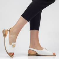 Leather sandals Filippo 116 white