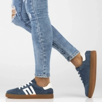 Leather sneakers Filippo DP6742/25 BL blue