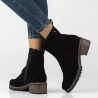 Leather heeled ankle boots Filippo DBT7930/26 BK black