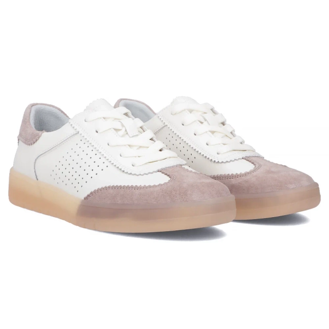 Skórzane sneakersy Filippo DP6745/25 BE beżowe