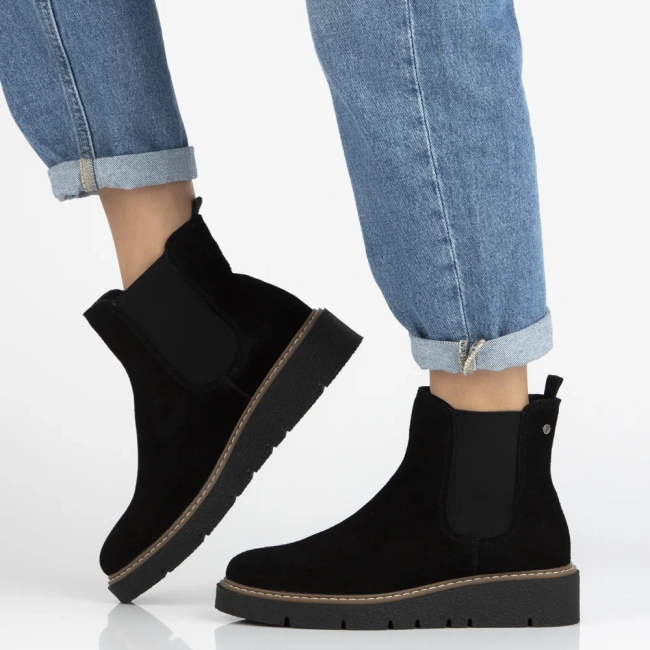 Leather ankle boots Filippo DBT7261/25 BK black