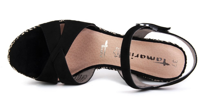 Sandals Tamaris 1-28032-32 054 Black nubuc comb.