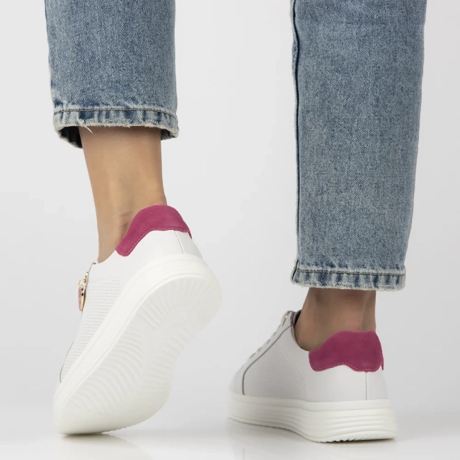 Leather sneakers Filippo DP6860/25 WH FH white