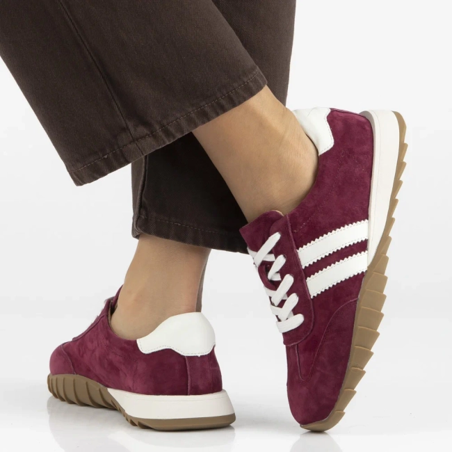 Skórzane sneakersy Filippo DP7534/26 BG bordowe