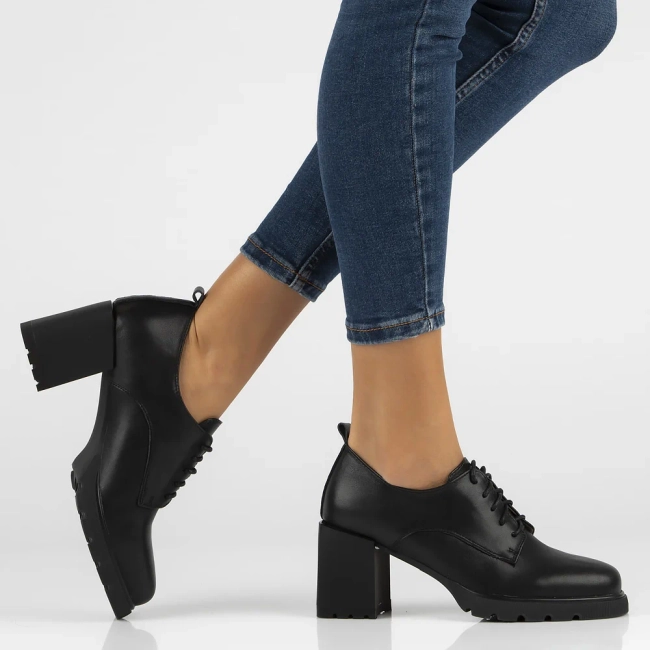 Leather shoes Filippo DP6198/24 BK black