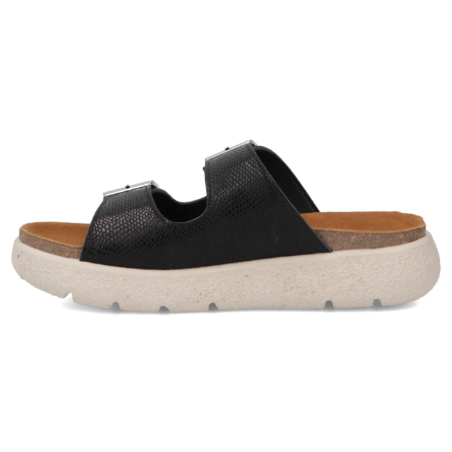 Skórzane klapki Filippo DK7925/26 BK czarne