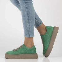 Skórzane sneakersy Filippo DP6119/25 GE zielone