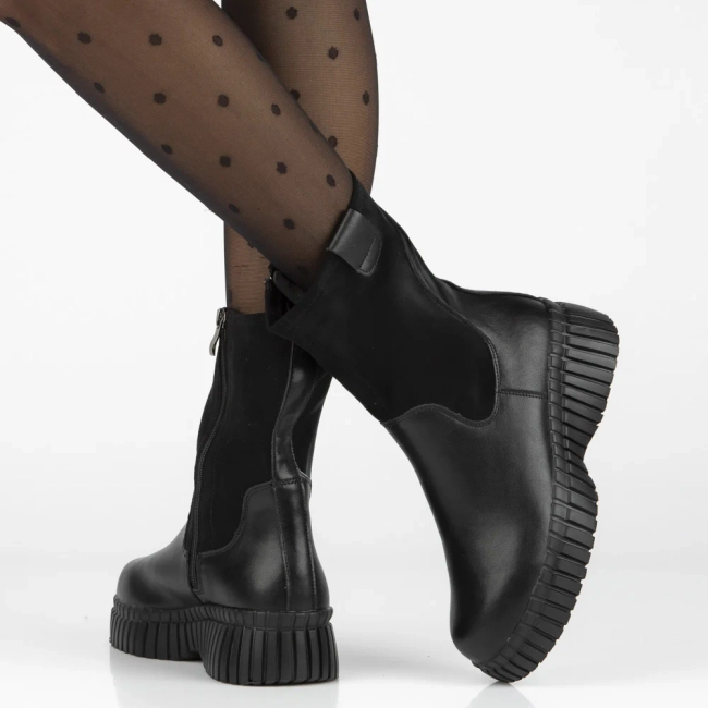 Leather ankle boots Filippo DBT7163/25 BK black