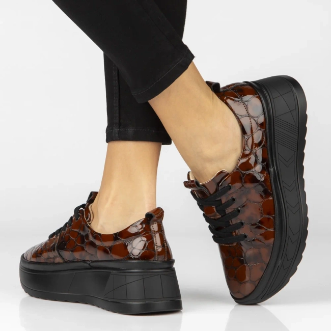Leather sneakers Filippo DP6427/26 BR CR brown