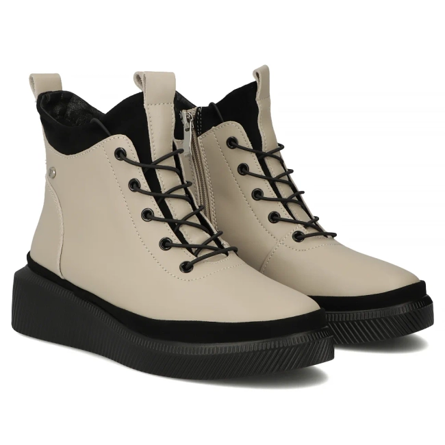 Leather ankle boots Filippo DBT4799/25 BE beige