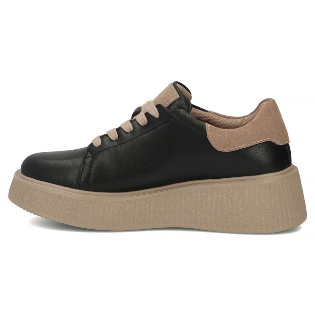 Skórzane sneakersy Filippo DP7982/26 BK czarne